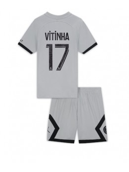 Paris Saint-Germain Vitinha Ferreira #17 Auswärts Trikotsatz für Kinder 2022-23 Kurzarm (+ Kurze Hosen)